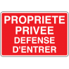 PANNEAU DEFENSE D'ENTRER